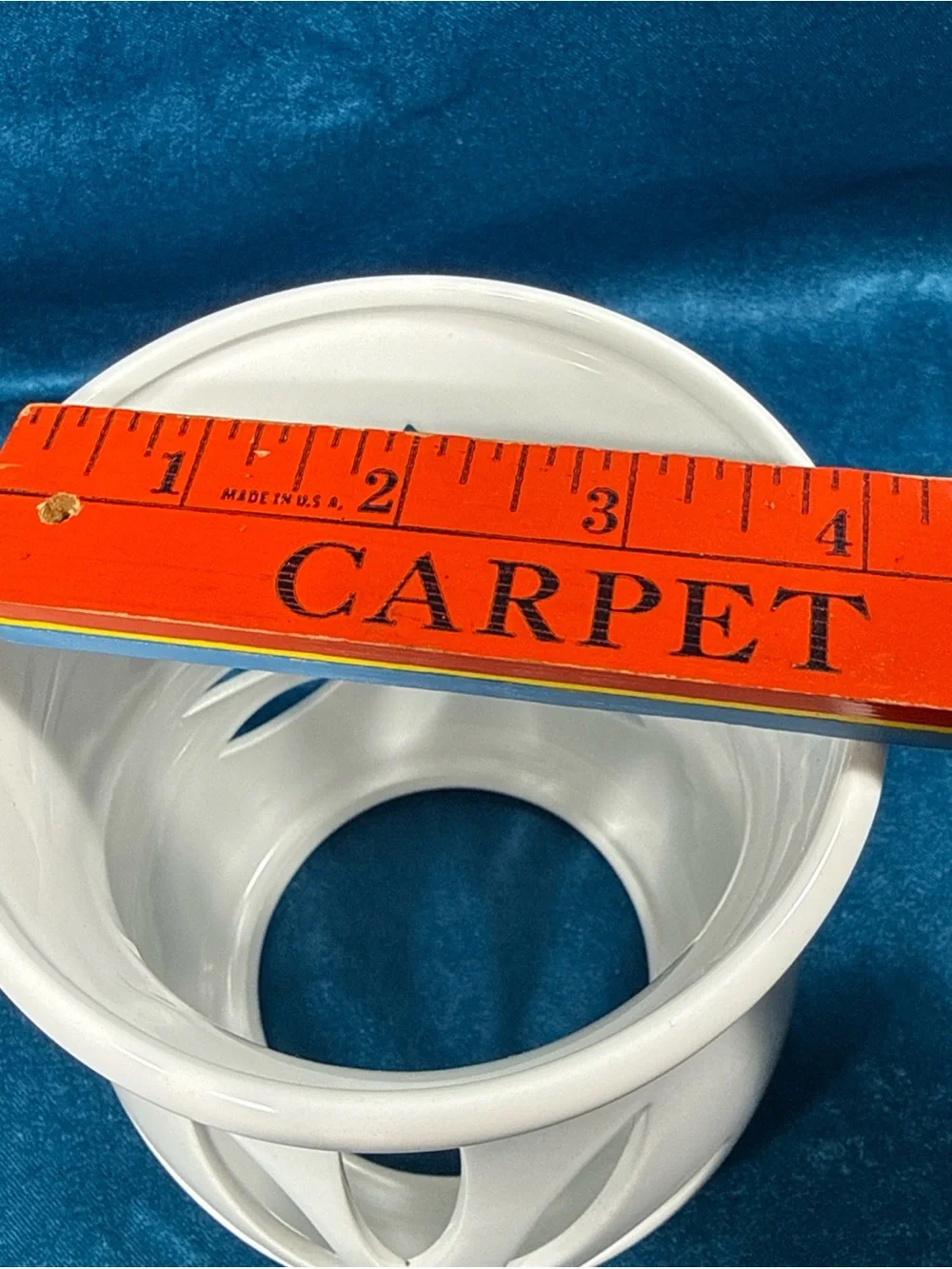 PartyLite White Ceramic Flower Petal Punched Taper Candle Holder 2 pc. 8" *READ* - Picture 10 of 11